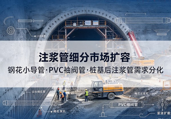 简阳注浆管细分市场扩容，隧道钢花小导管、PVC 袖阀管、桩基后注浆管需求分化